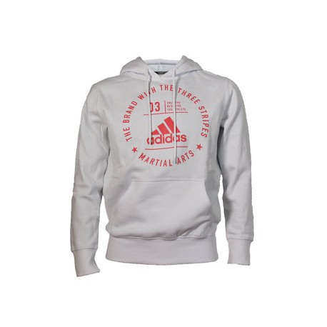 Sudadera Adidas "COMMUNITY MARTIAL ARTS" (Blanco/Rojo)