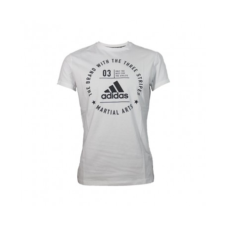 Playera Adidas "COMMUNITY MARTIAL ARTS" (Blanco/Negro)