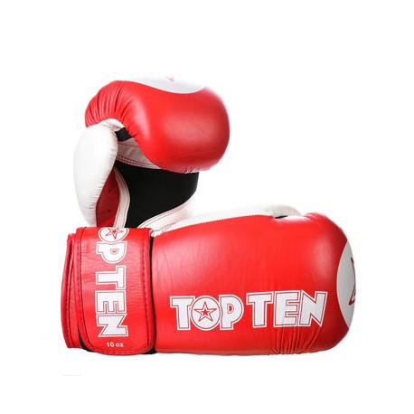 Top Ten Guantes Kick Boxing STAR WAKO (Rojo/Blanco)