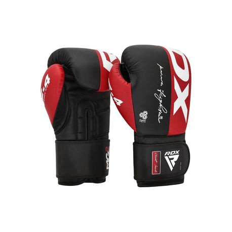 GUANTES DE BOX RDX F4 HOOK & LOOP ROJO