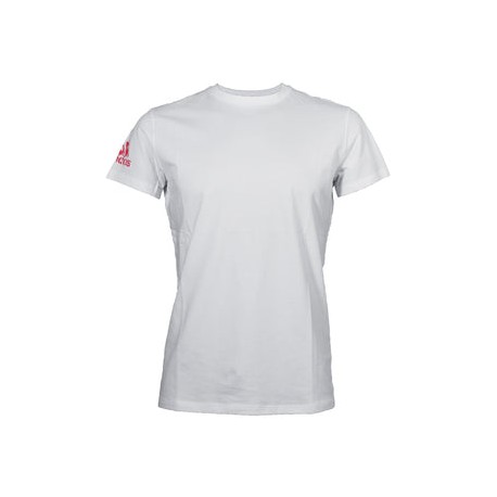 Playera Adidas "PROMO TEE - MARTIAL ARTS"( Blanco/Rojo)